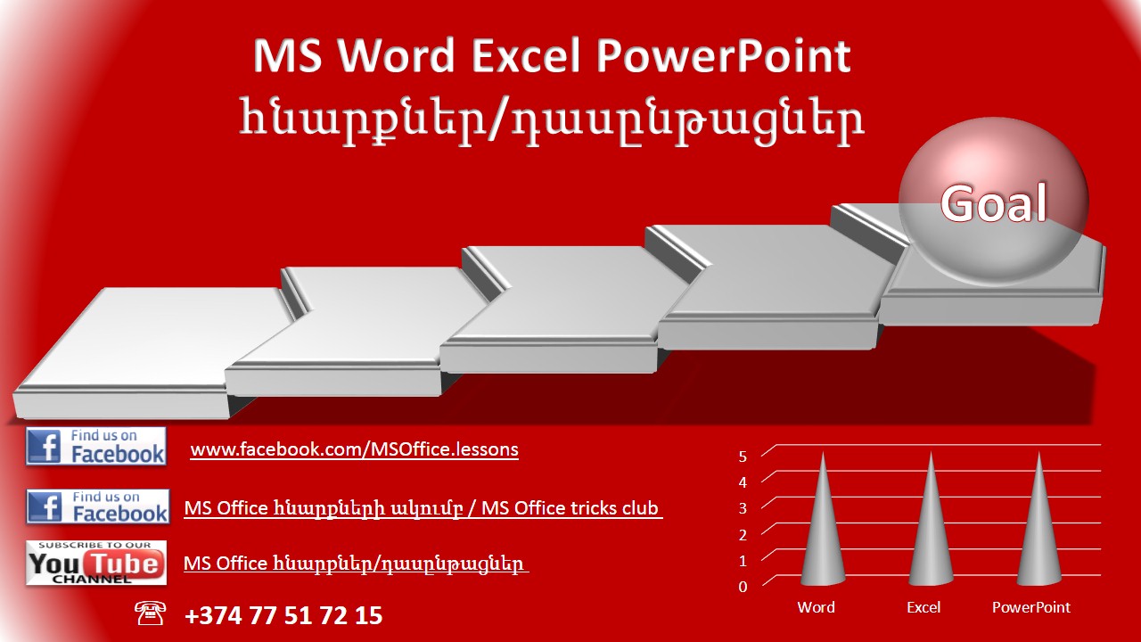 Hamakargchayin das@ntacner - Word, Excel, PowerPoint, 1C(Arevtri karavarum)