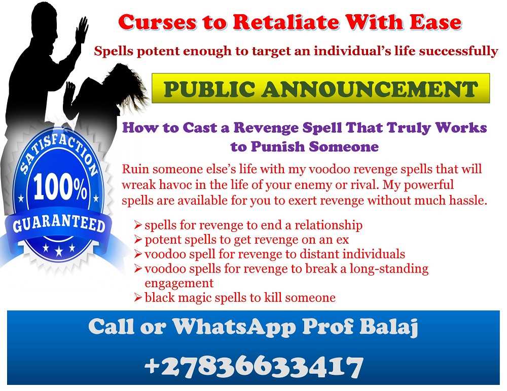 Revenge Spells That Return Harm to the Sender Instantly, Strong Enemy Punishment Spells With Fast Results +27836633417