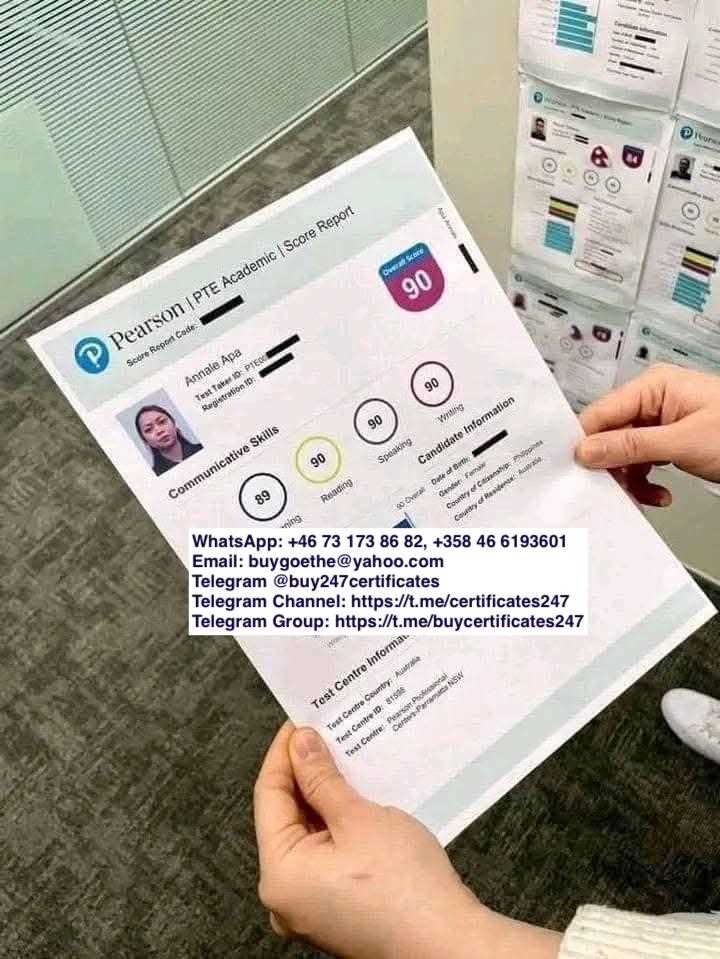 WhatsApp: +46731738682, +358466193601. Buy Original IELTS, PTE, CELPIP, GRE, GMAT, OET Certificates