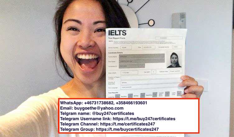 WhatsApp: +46731738682, +358466193601. Buy Original IELTS, PTE, CELPIP, GRE, GMAT, OET Certificates