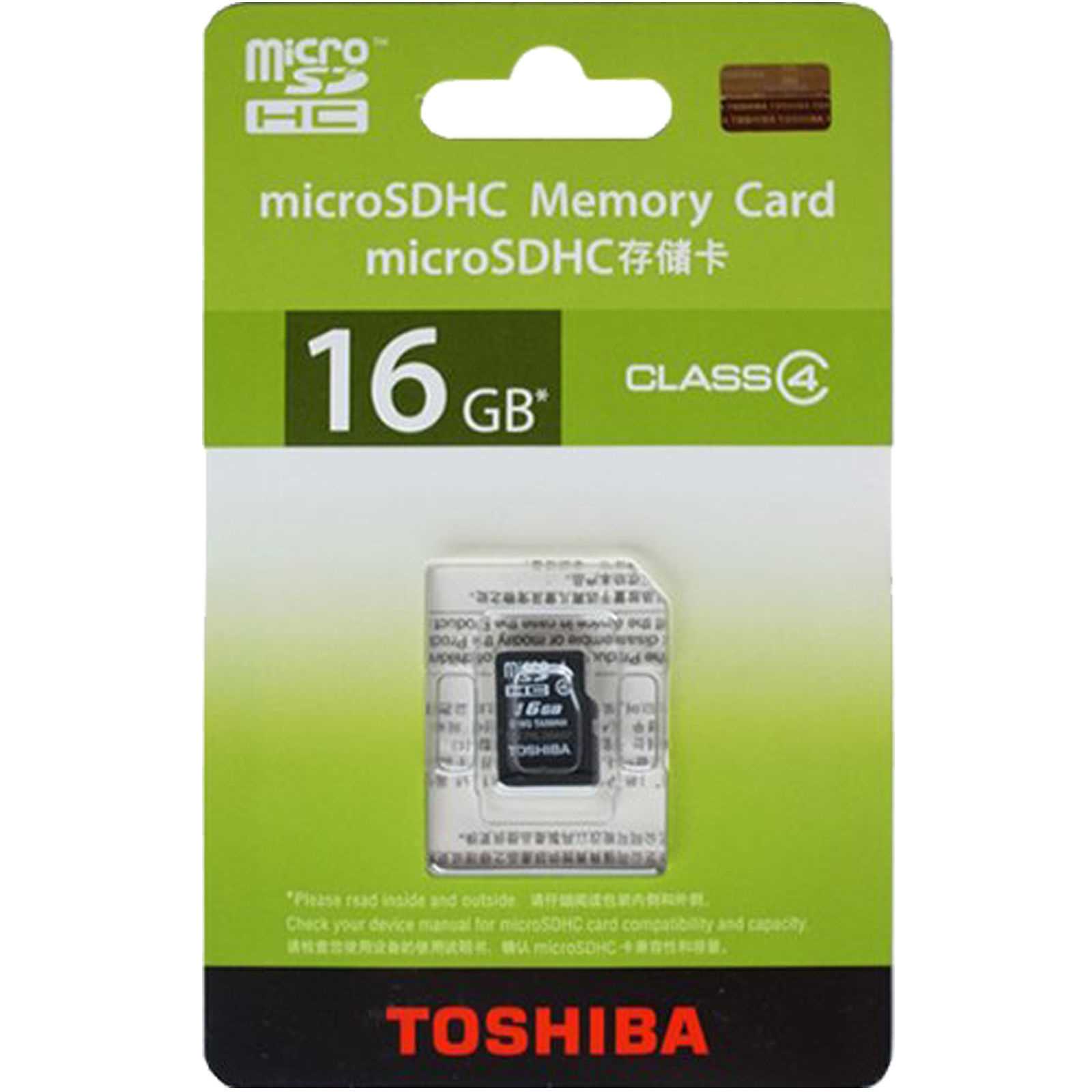 TOSHIBA 16GB Class 4 Micro SD չիպ