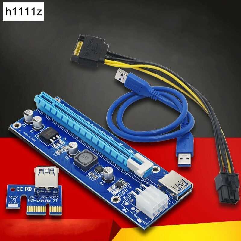 Riser Raiser Raizer РаизерPCI E Express 1X к 16X Riser Card 60 см USB 3.0 pci-e