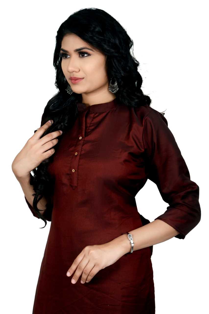 Shiny Maroon/brown Top/Kurti  -  Փայլուն շագանակագույն վերին/kurti