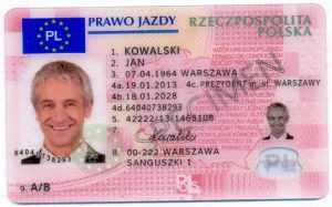 passport, ID or driving license
