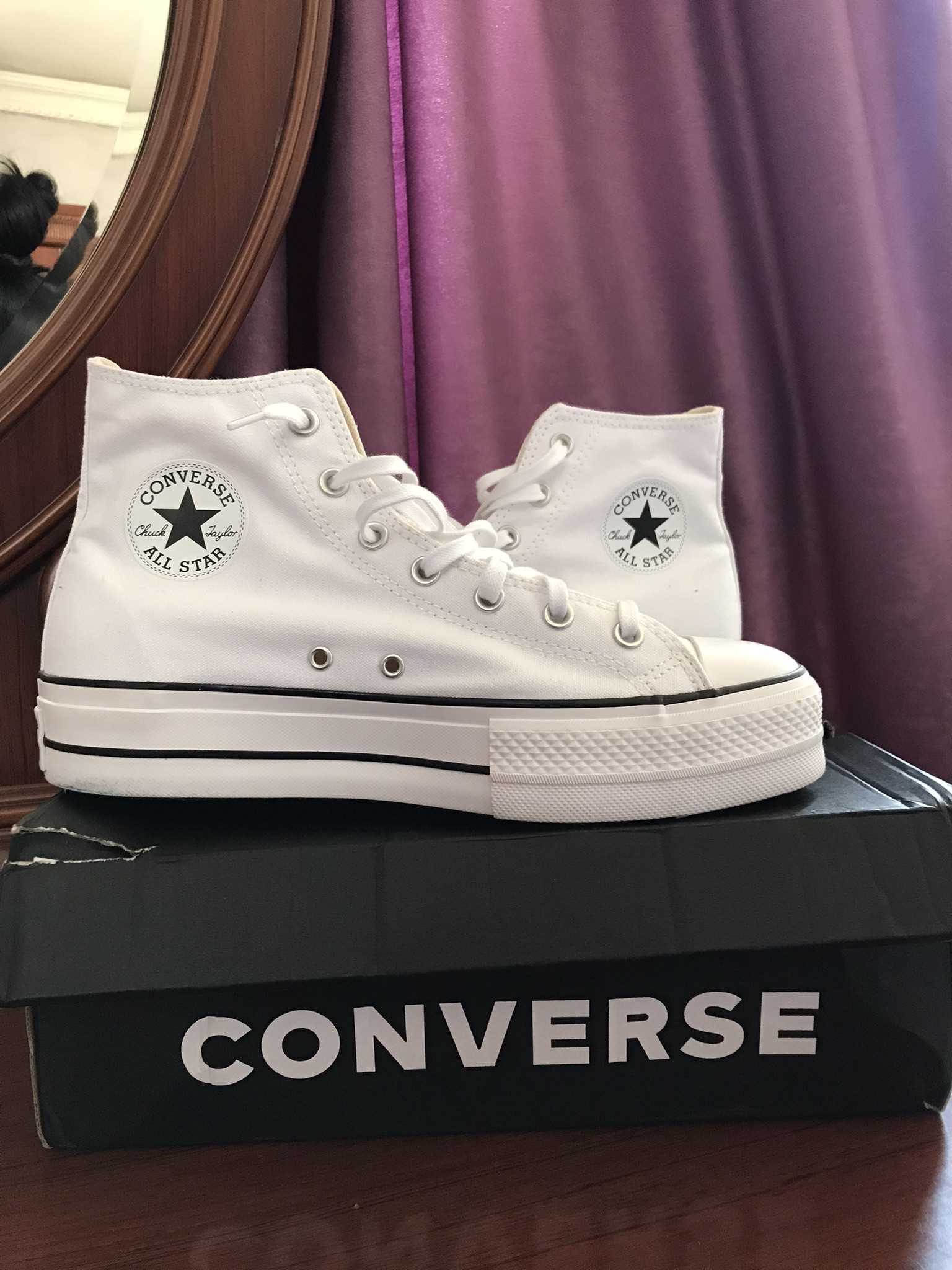 Converse Chuck Taylor All Star Lift Platform Denim Fashion