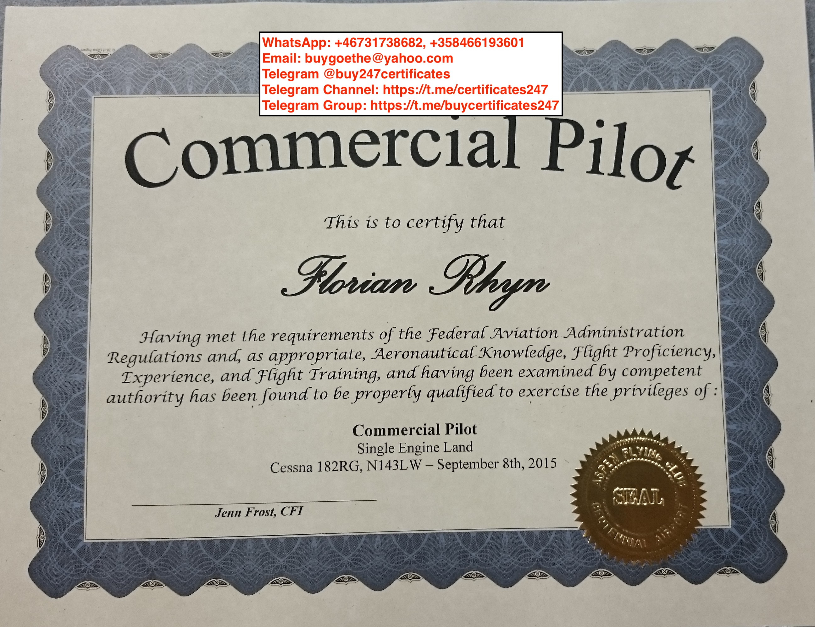 WhatsApp: +46731738682) Buy Pilot Certificate Online, Buy Original Pilot Certificate In The USA