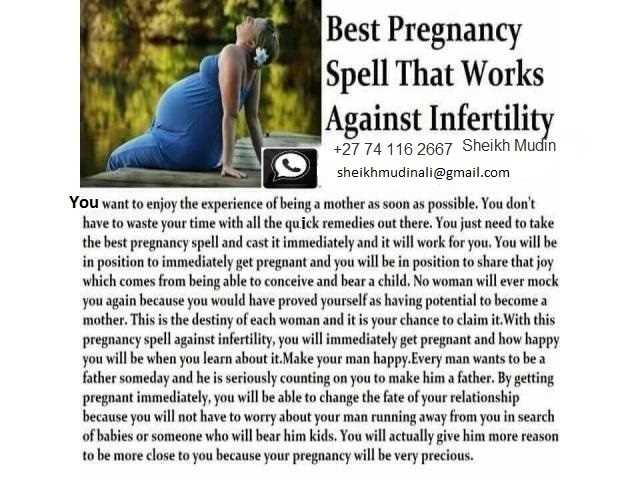 Infertility and pregnancy spells in New York City USA+27 74 116 2667