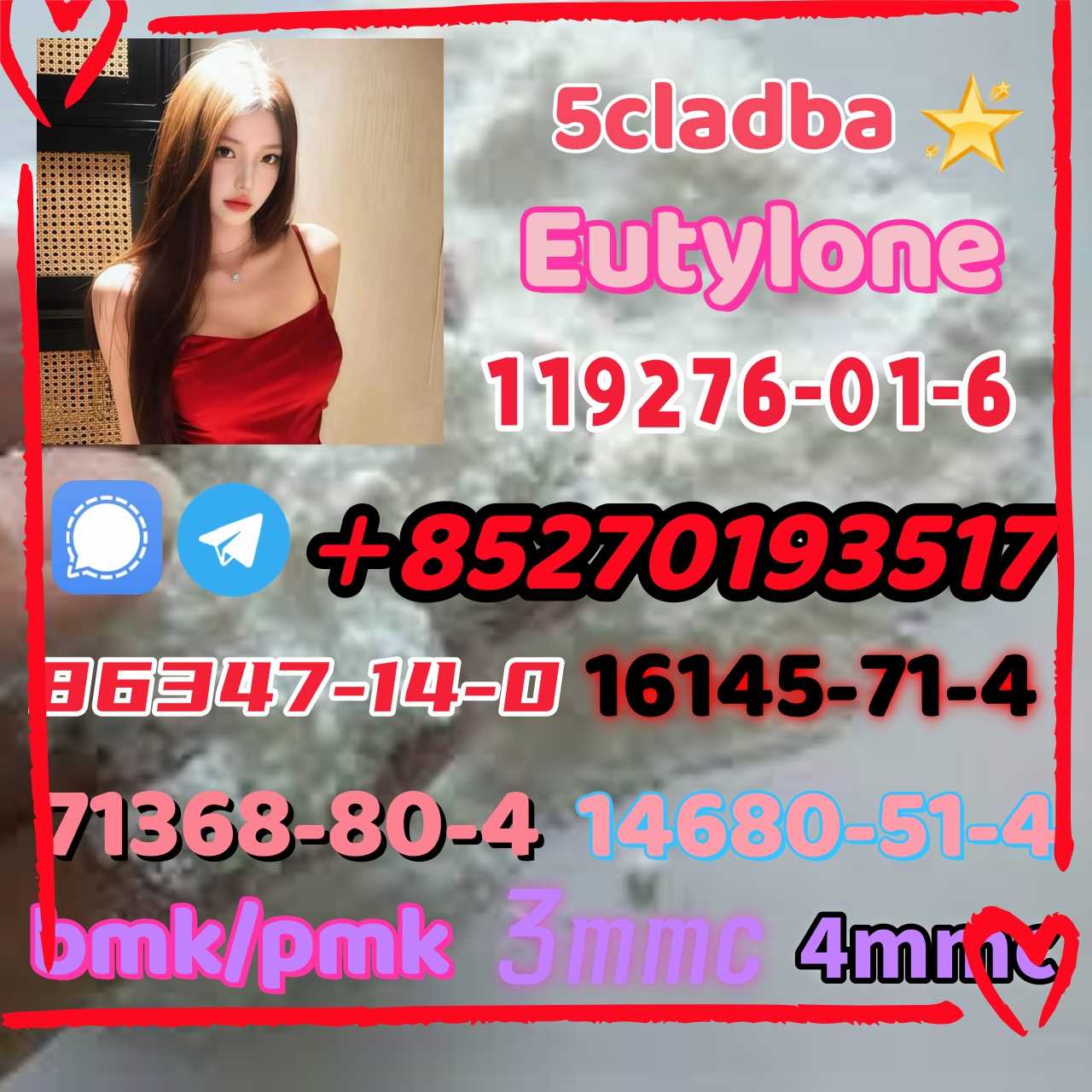 Hot explosions 5cladb Eutylone 119276-01-6 The effect is very good. Hurry up and order from me.