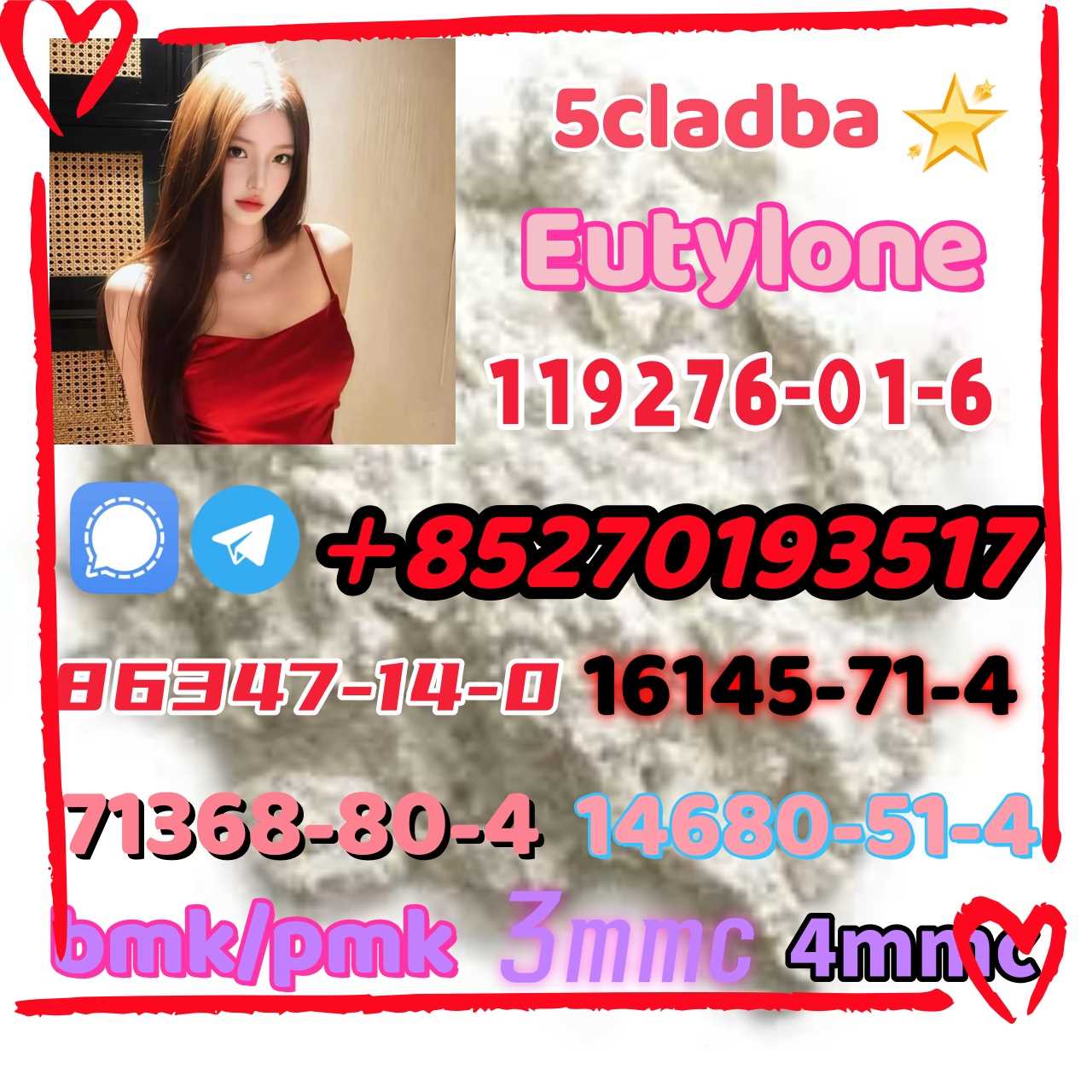 Hot explosions 5cladb Eutylone 119276-01-6 The effect is very good. Hurry up and order from me.