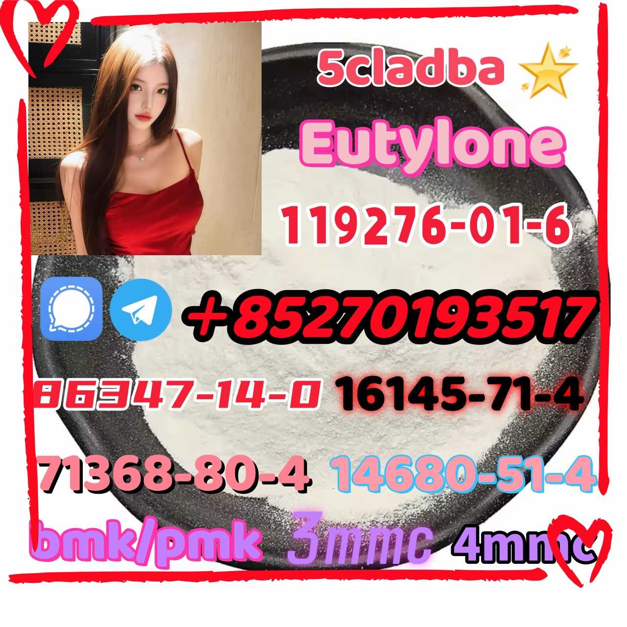 Hot explosions 5cladb Eutylone 119276-01-6 The effect is very good. Hurry up and order from me.