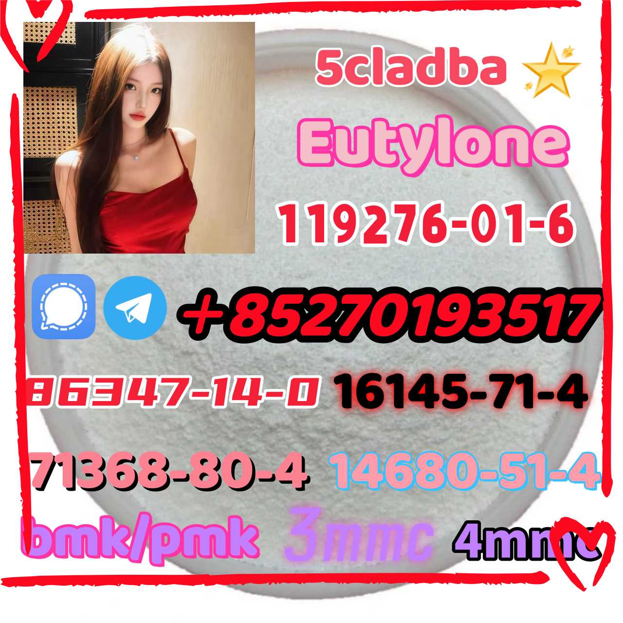 Hot explosions 5cladb Eutylone 119276-01-6 The effect is very good. Hurry up and order from me.