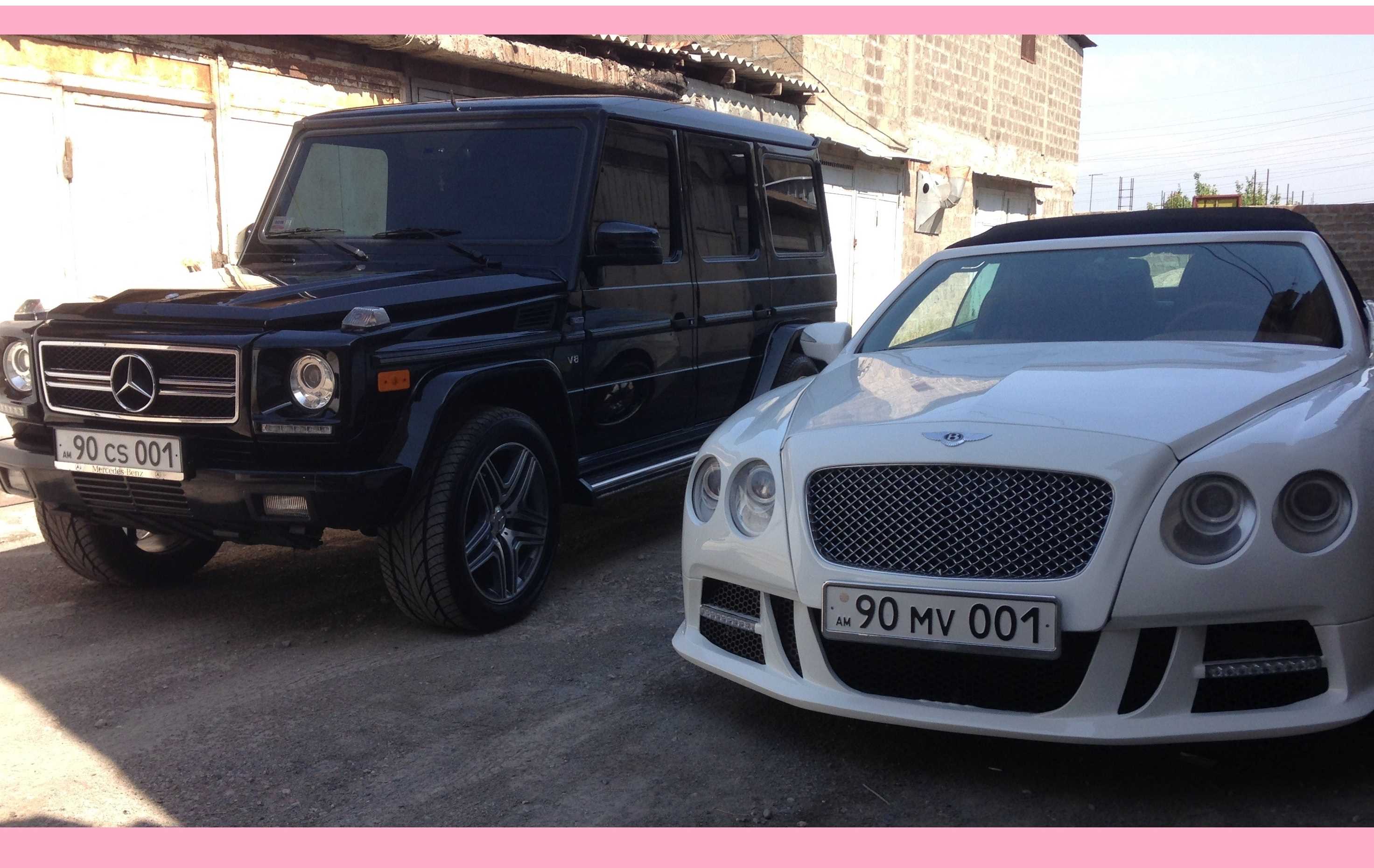 ավտոմեքենաների վարձակալություն rent a car автопрокат mercedes BENTLEY KABRIOLET